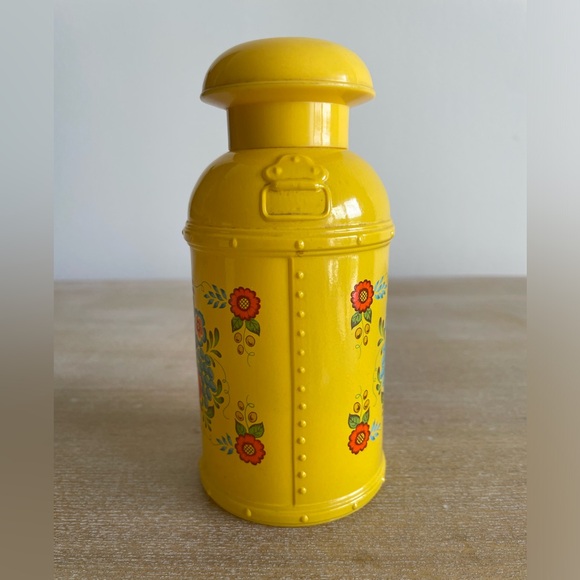 AVON - FIELD FLOWERS Vtg 70s MCM Yellow Country Rural Floral Bottle - Picture 2 of 11